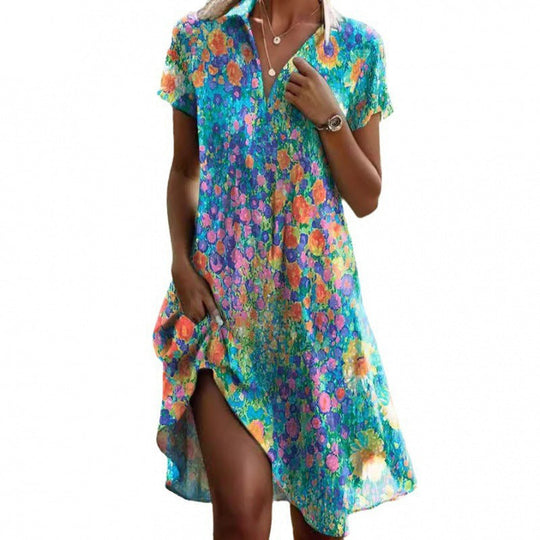 Damen Sommerkleid mit floralen Mustern