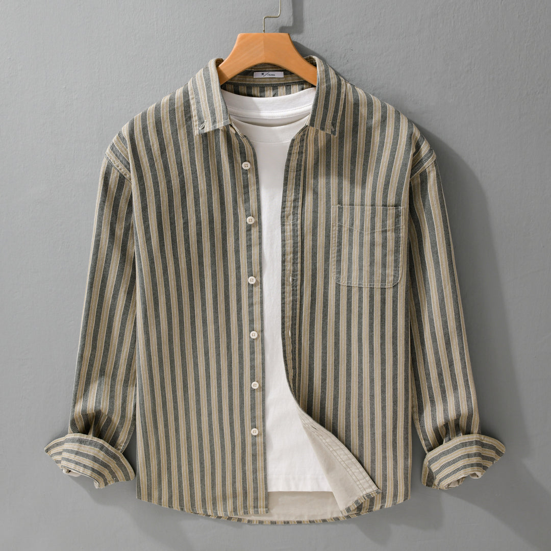 Herren Hemd mit Button-Down-Kragen aus atmungsaktivem Leinen-Baumwollmix in Relaxed-Passform Shop Nory