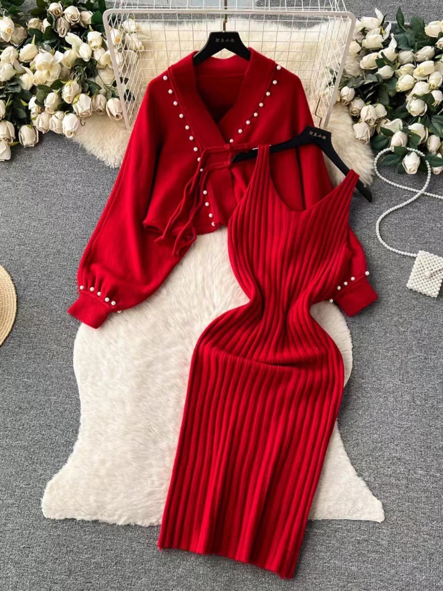Damen Elegantes Strickset mit Rib-Design Shop Nory