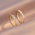 Damen Eleganter Ring mit zarten Zirkonia-Steinen Shop Nory