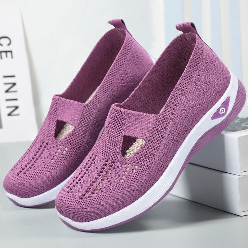 Damen Atmungsaktive Freizeit-Slipper mit elastischem Einschlupf und flexibler Sohle Shopnory