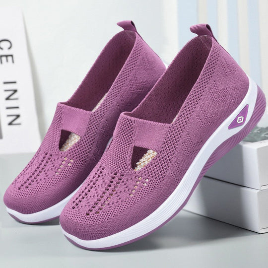 Damen Atmungsaktive Freizeit-Slipper mit elastischem Einschlupf und flexibler Sohle Shopnory