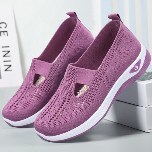 Damen Atmungsaktive Freizeit-Slipper mit elastischem Einschlupf und flexibler Sohle Shopnory