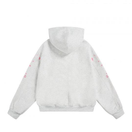Unisex Oversize-Kapuzensweatshirt mit Kirschblüten-Print, Kängurutasche und lockerem Schnitt Shop Nory