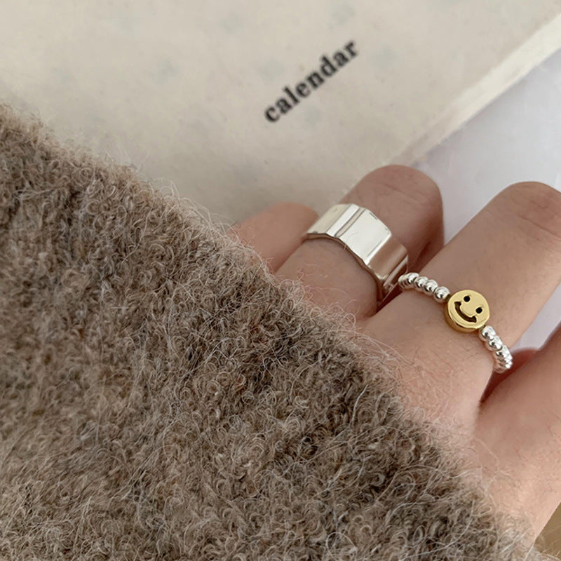 Damen Offener Ring mit modernem Wellenmuster Shop Nory