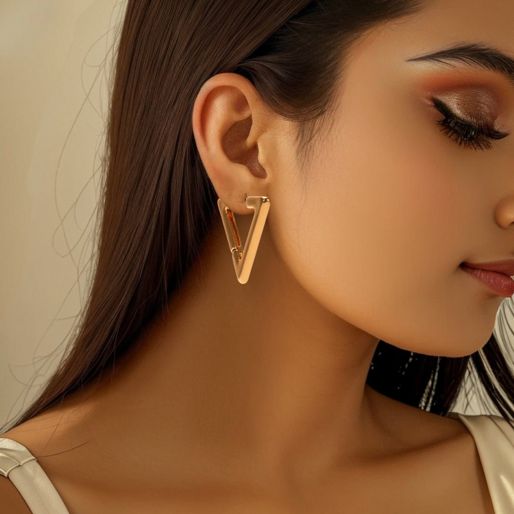 Damen Geometrische Creolen im modernen Design Shop Nory