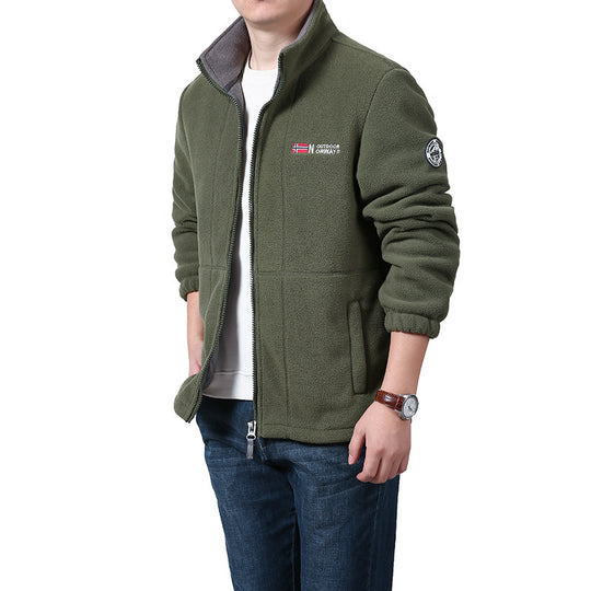 Herren Mikrofleece-Quiltjacke mit Stehkragen, elastischen Bündchen und verdeckten Eingrifftaschen Shop Nory