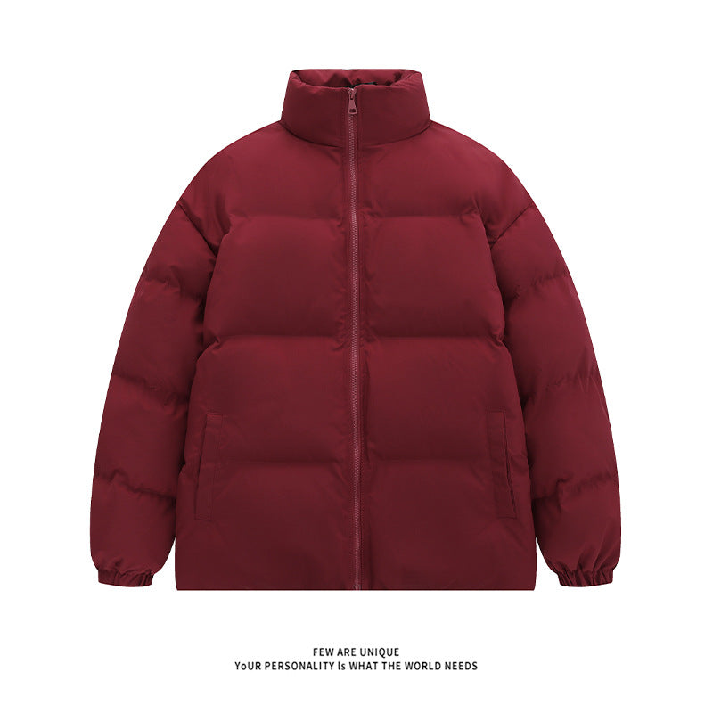 Unisex wattierte Steppjacke mit Stehkragen, zwei Taschen und elastischen Bündchen Shop Nory