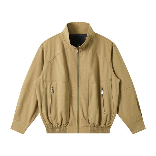 Herren Leichter Canvas-Fieldblouson mit Stehkragen, verdecktem Reißverschluss und elastischem Saum Shop Nory