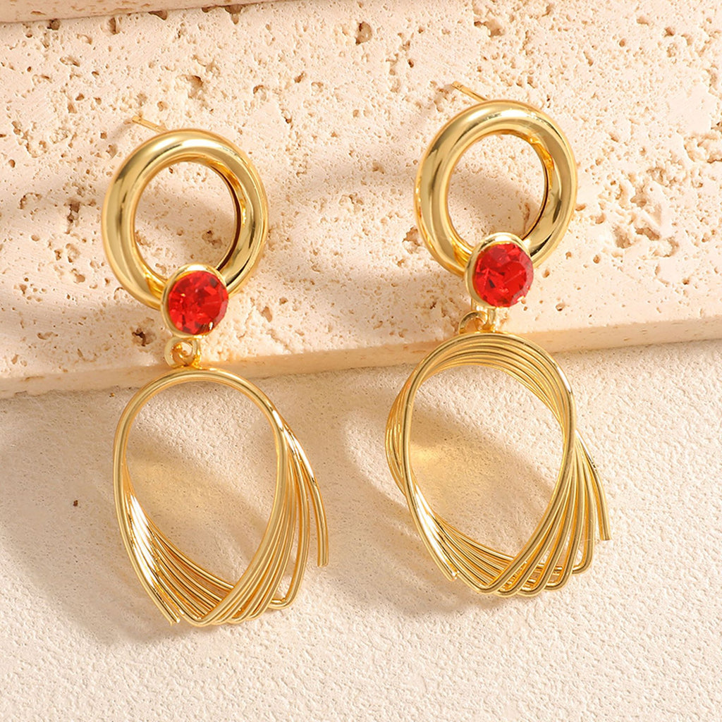 Damen Ohrringe mit elegantem, geschwungenem Drahtdesign Shop Nory