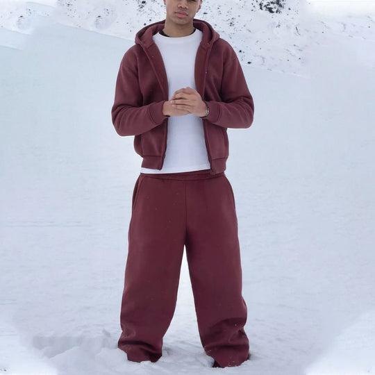Herren nan Oversize Zip-Hoodie und Relaxed Sweatpants Set Shop Nory