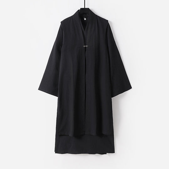 Unisex Langer Oversize-Kimono‑Mantel mit dezentem Knebelverschluss und weiter Silhouette Shop Nory