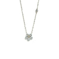 Damen elegante Halskette mit floralem Anhänger und Zirkonia Shop Nory
