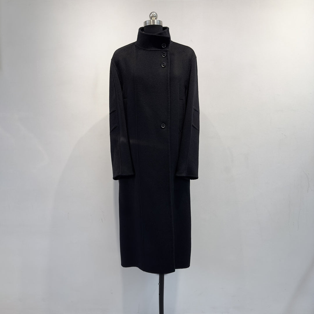 Damen maßgeschneiderter Longline-Wollmischmantel Shop Nory