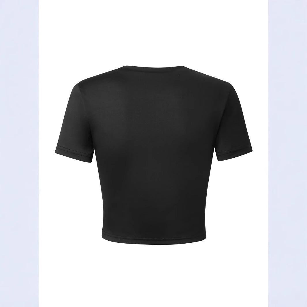 Damen T-Shirt mit stylischem Sternmotiv und Leo-Print