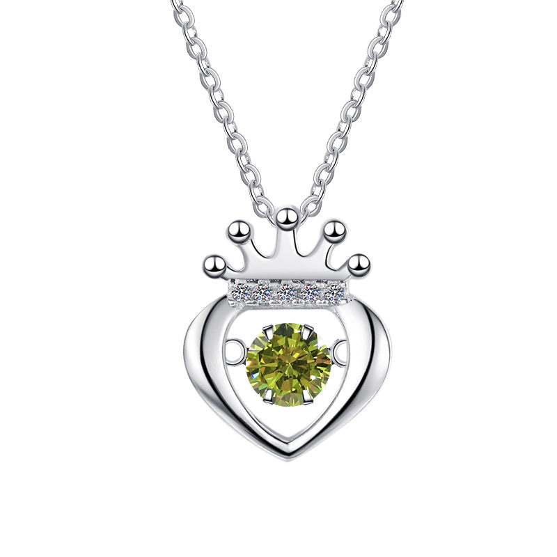 Damen Halskette mit herzförmigem Anhänger und Krone Shop Nory