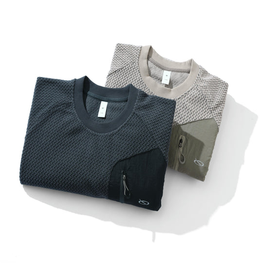 Unisex Strukturiertes Waffel‑Sweatshirt mit Brustzipptasche Shop Nory