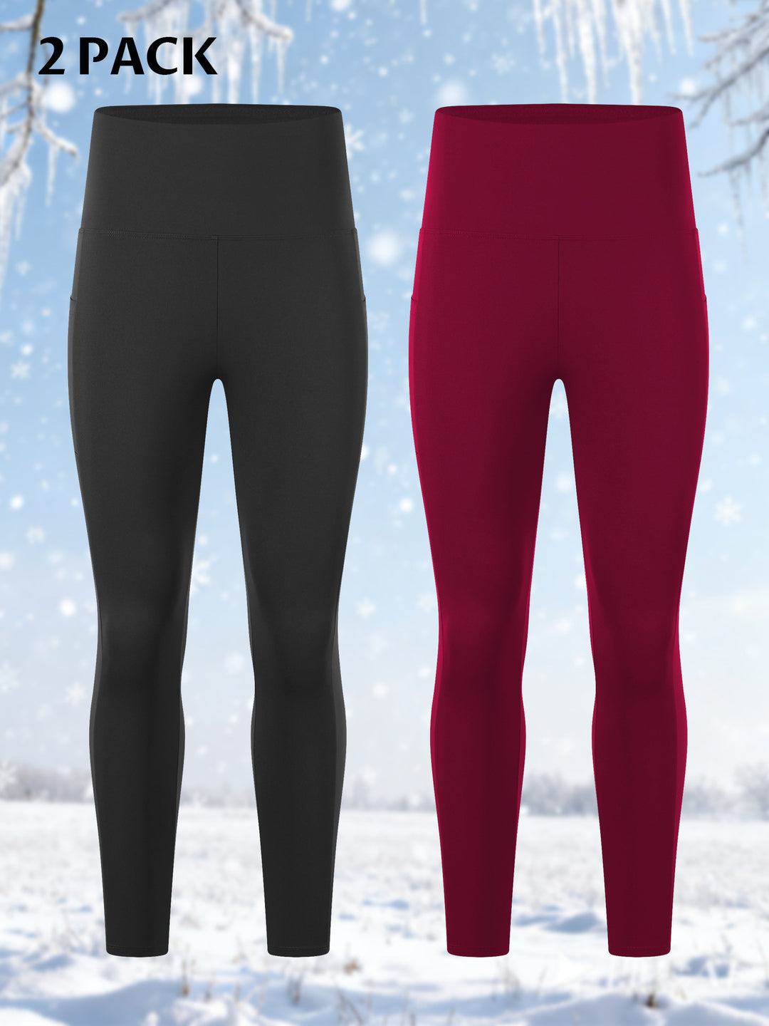 Damen Knöchelhohe Sportleggings mit hohem Bund und seitlicher Smartphone-Tasche Shopy Nory