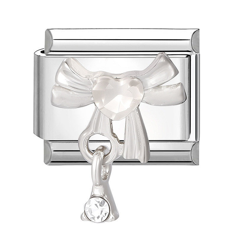Zarte Schmetterling Charm-Link-Anhänger Aus Hochwertigem Edelstahl mit Kristallakzent