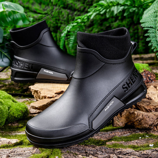 Herren Wasserdichte Gummi-AnklShop Noryoots im Chelsea-Stil mit rutschfester Profillaufsohle Shop Nory