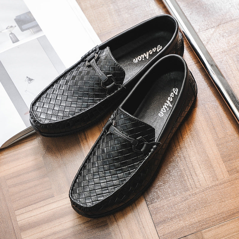 Herren Bequeme Mokassins aus geflochtenem Leder Shop Nory