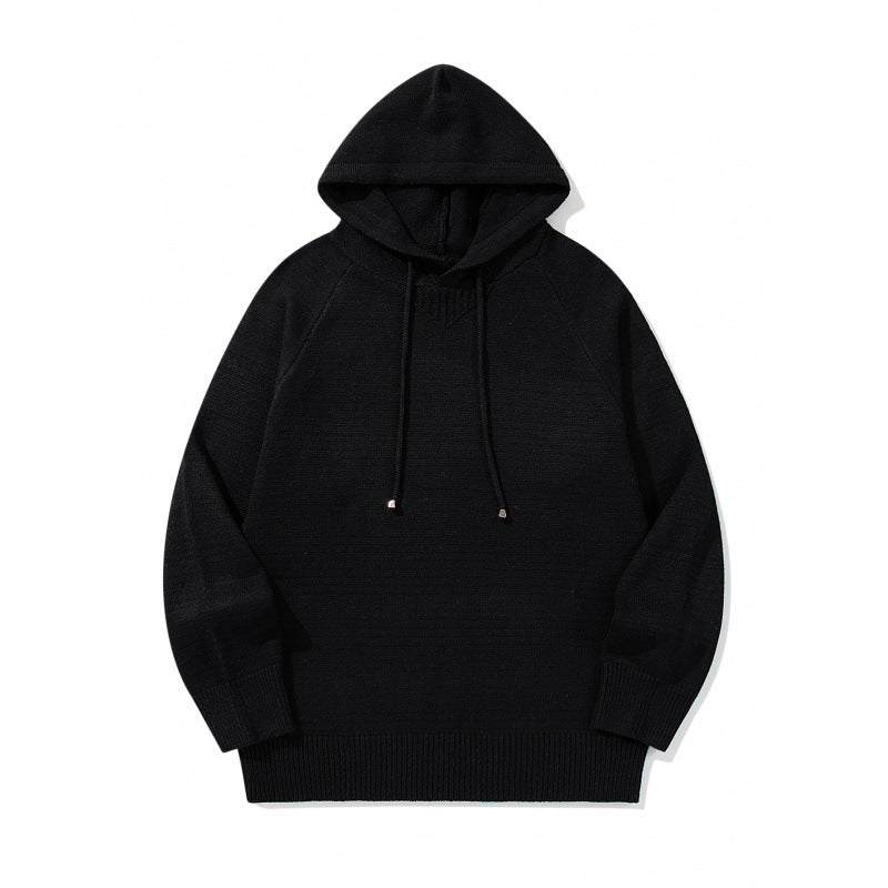 Unisex Oversize Strickkapuzenpullover mit Raglanärmeln und Rippbündchen Shop Nory