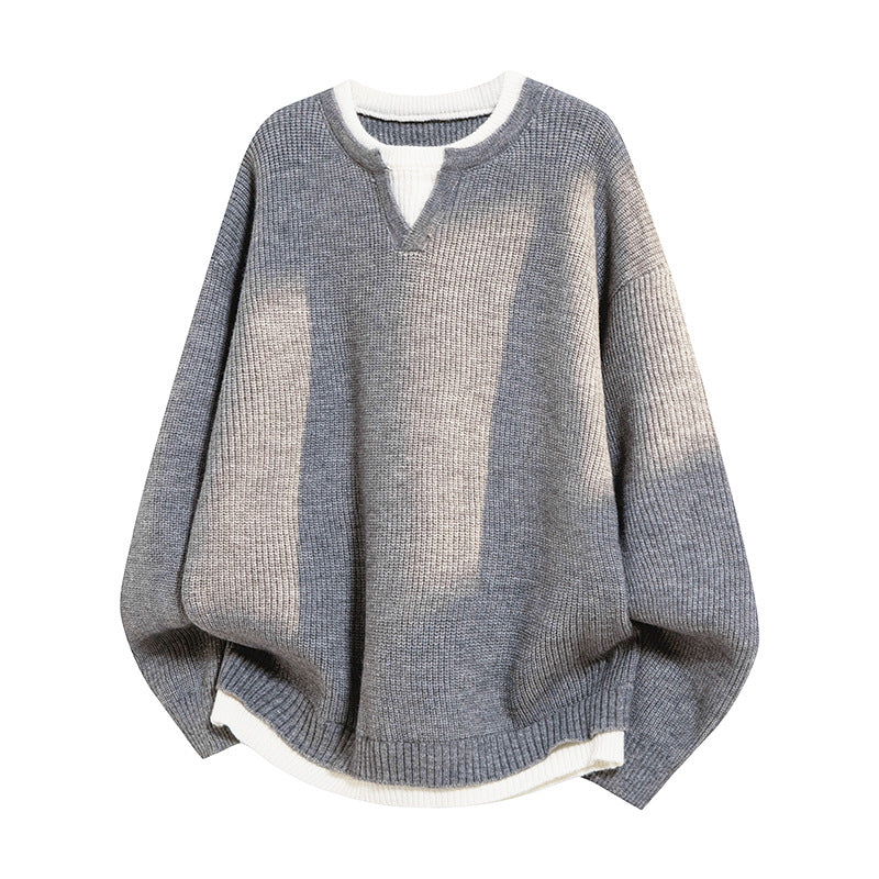 Damen Eleganter lässiger Pullover mit V-Ausschnitt und weitem Schnitt Shop Nory