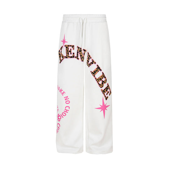 Damen Weite Jogginghose im Culotte‑Stil mit Kordelzug und Statement‑Print Shop Nory