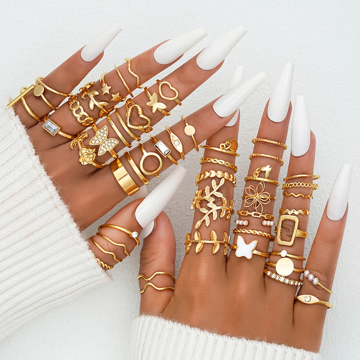 Damen Ring-Set mit einzigartigen Designs und filigranen Details Shop Nory 1781548234