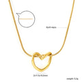 Damen Halskette mit herzförmigem Anhänger und hochwertiger Goldoberfläche Shop Nory