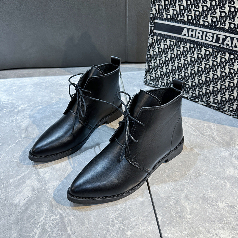 Damen elegante Stiefeletten mit spitzem Zehenbereich und hochwertigem