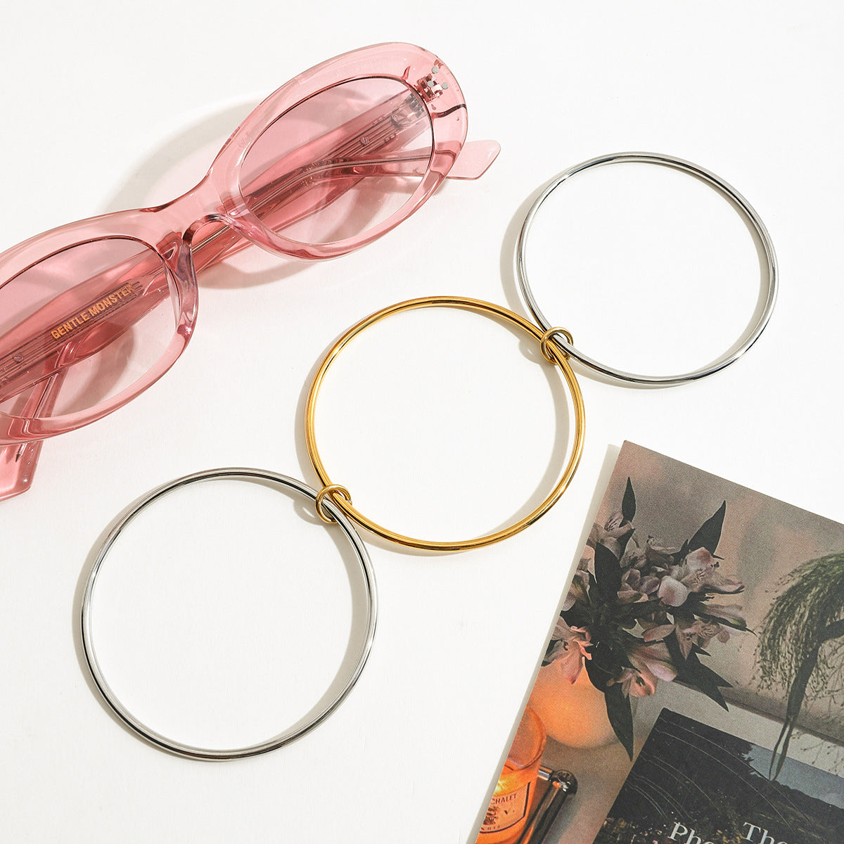 Damen Edelstahlarmband mit goldenen Akzenten und hypoallergener Verarbeitung Shop Nory