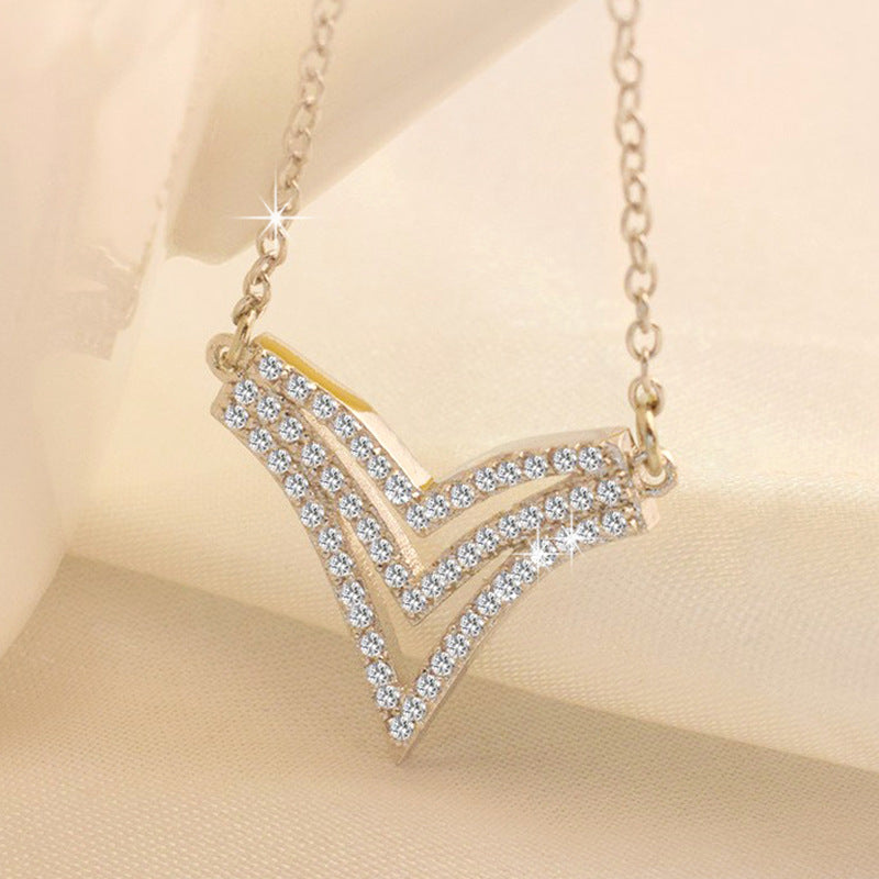 Damen elegante und funkelnde Halskette Shop Nory