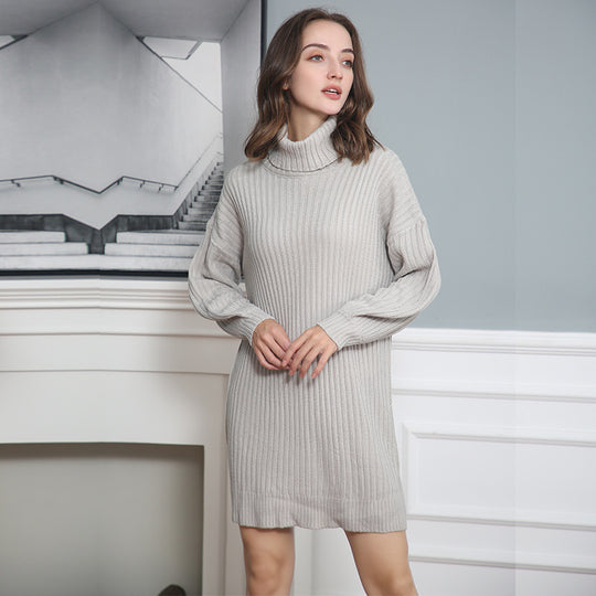 Damen Gerippter Rollkragen-Tunika mit kastigem Oversize-Schnitt Shop Nory