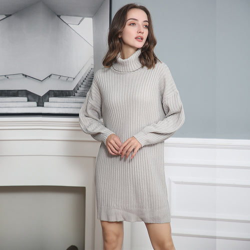 Damen Gerippter Rollkragen-Tunika mit kastigem Oversize-Schnitt Shop Nory