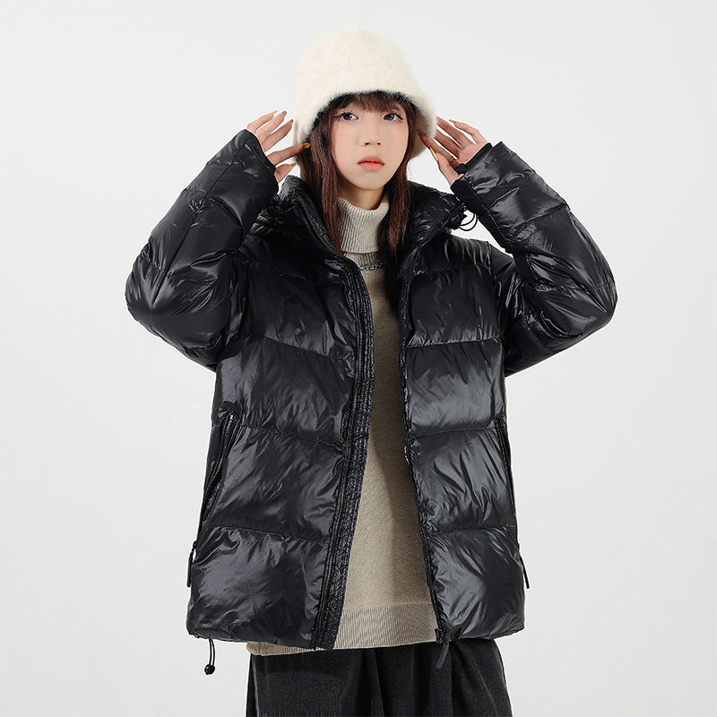 Unisex Wattierte Kapuzenjacke mit Thermo-Isolierung und verstellbarem Saum Shop Nory