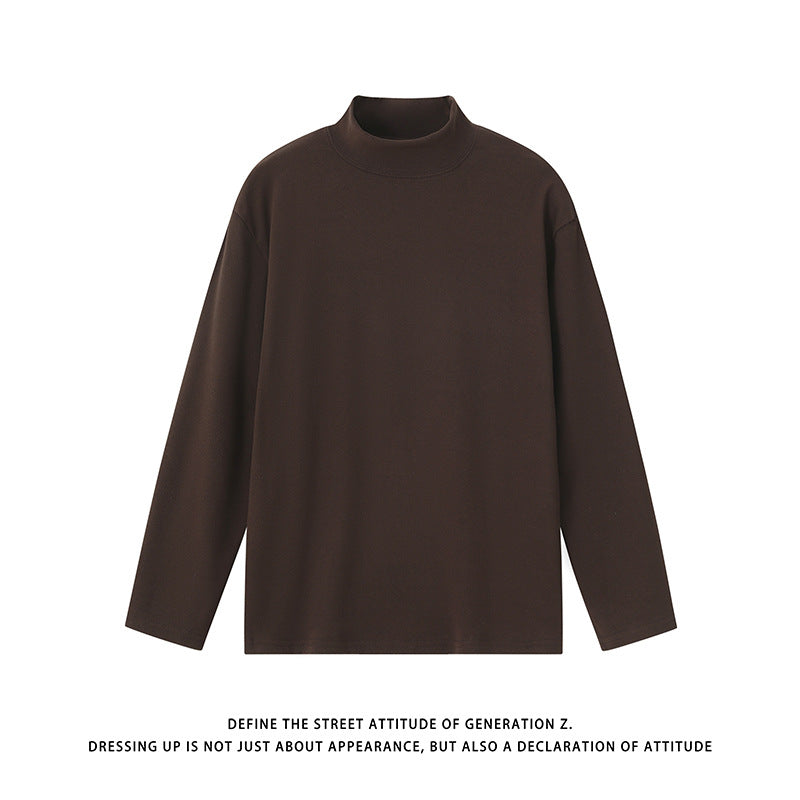 Unisex Minimalistischer Feinstrick-Mockneck-Pullover im Oversize-Relaxed‑Schnitt Shop Nory