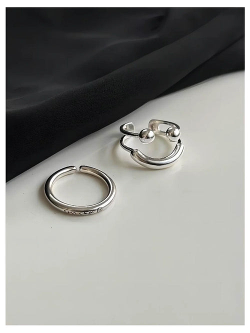 925 Sterling Silber Smile Face Offene Ringe 925 Sterling Silber Ringe | Shop Nory
