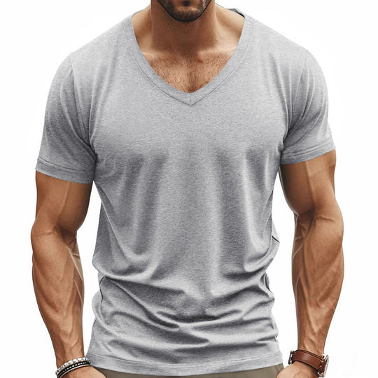 Herren Funktions-T-Shirt mit V-Ausschnitt aus atmungsaktivem Material