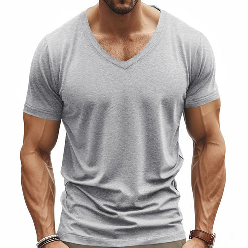 Herren Funktions-T-Shirt mit V-Ausschnitt aus atmungsaktivem Material