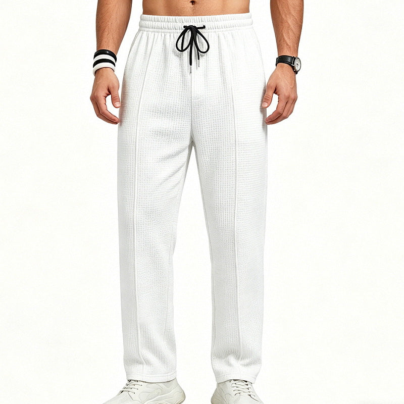 Herren Texturierte Relax-Fit Jogginghose mit Bügelfalte und Kordelzug Shop Nory