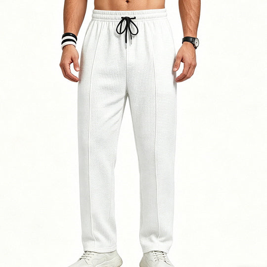 Herren Texturierte Relax-Fit Jogginghose mit Bügelfalte und Kordelzug Shop Nory