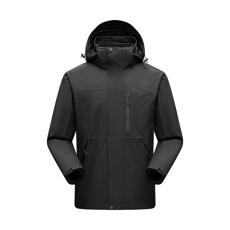 Herren Wasserabweisender Winterparka mit abnehmbarer Kapuze und getapten Nähten Shop Nory