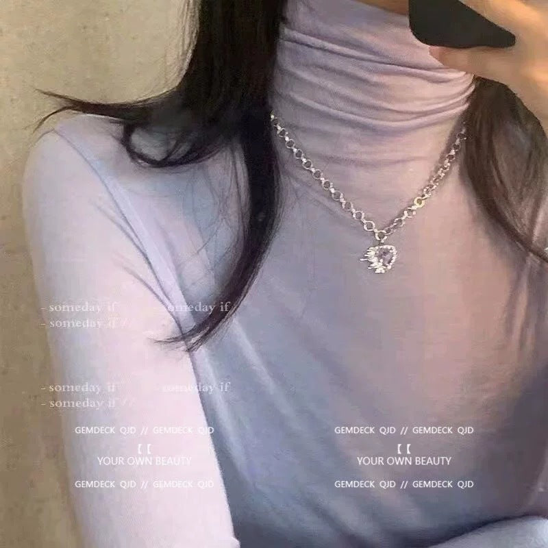 Damen Kette mit herzförmigem Anhänger und elegantem Design Shop Nory