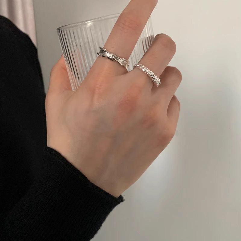 Damen Modischer Ring mit einzigartiger texturierter Oberfläche Shop Nory