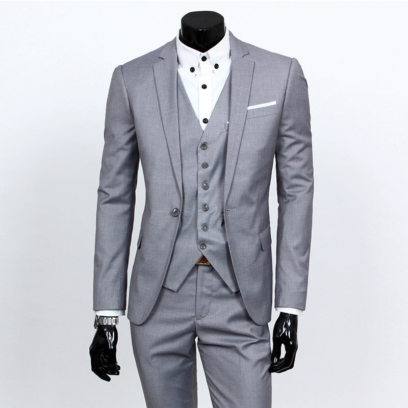 Herren schlanker dreiteiliger Businessanzug mit Weste Shop Nory
