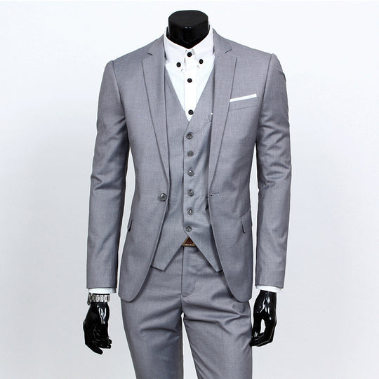 Herren schlanker dreiteiliger Businessanzug mit Weste Shop Nory