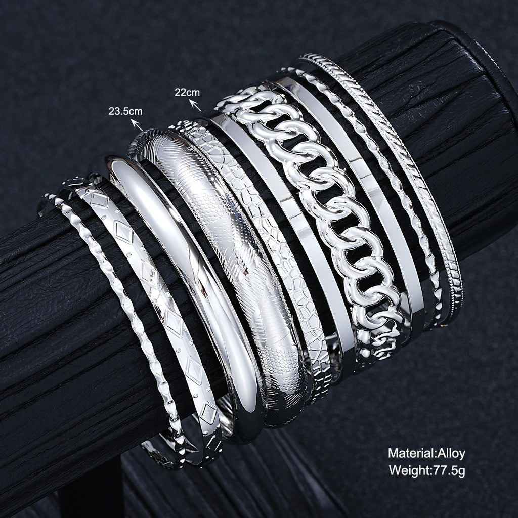 Damen stilvolles Armreif-Set aus hochwertigem Edelstahl Shop Nory