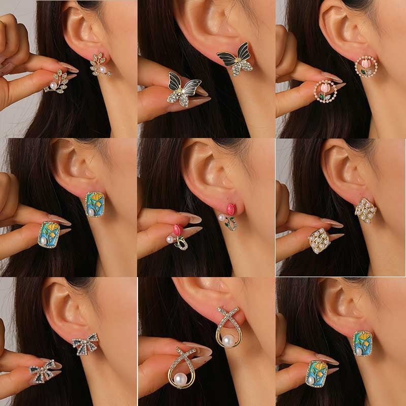 Damen Ohrringe mit elegantem Perl- und Zirkonia-Design Shop Nory