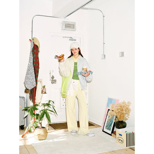 Unisex Gestreifte Pastell-Cordblousonjacke im Boxy‑Cut mit Hemdkragen und Elastikbund Shop Nory